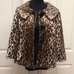 Chico’s short Coat  ,Jacket,Size 0,swing, Cheetah